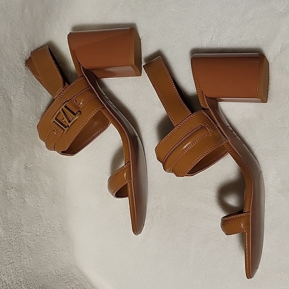 Franco Sarto Brown Owen Slingback 3" Chunky Block Heel Dress Sandal Size 9 - Picture 3 of 10
